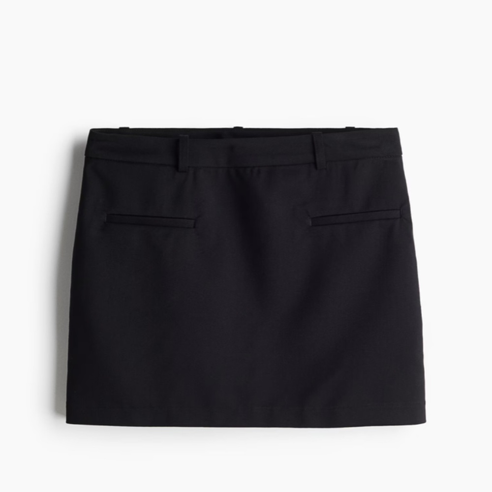 H&M DRESSY MINI SKIRT - Black